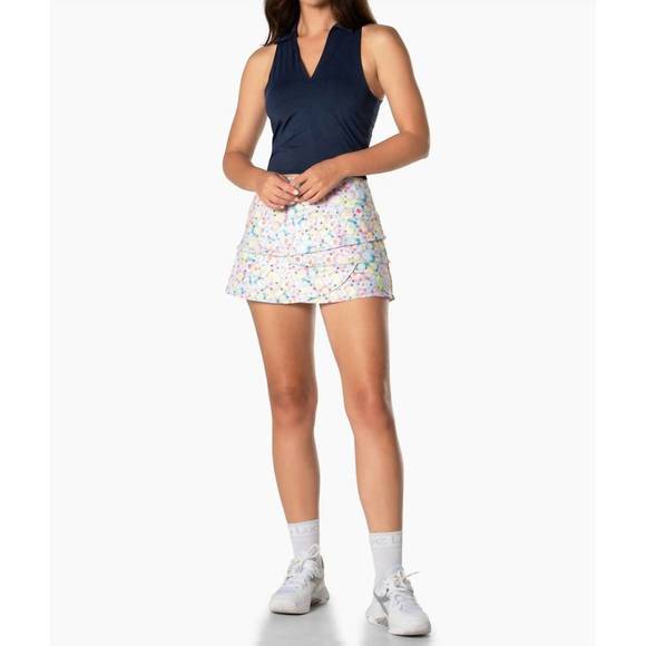 NEW LUCKY IN LOVE women's poker face scallop skirt in multi - Picture 3 of 3